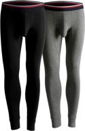 🩳 ouruikia men's thermal underwear pants bottoms with separate pouch - long johns thermal bottoms logo