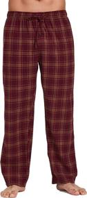 img 4 attached to 🛏️ YINC Cotton Flannel Pajama Gingham Set - Men's Cozy Sleepwear and Lounge Attire