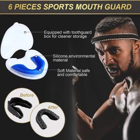 img 3 attached to 🥊 Sports Mouthguard Set for Kids - Ideal for Boxing, Football, Hockey, Karate, Basketball (Assorted Colors)