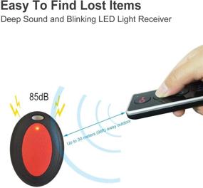 img 3 attached to 🔍 REDPINGUO Key Finder - 85dB RF Item Locator with 131ft Range, LED Flashlight, 1 Transmitter, 4 Receivers for Keys, Wallet, Remote, Phone, and Pet