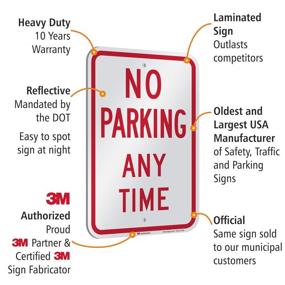 img 1 attached to 🚧 Enhanced Safety with Parking SmartSign Engineer Reflective Aluminum