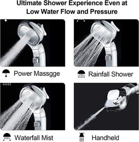 img 1 attached to Ручная съемная душевая насадка под давлением, регулируемая