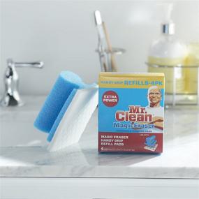 img 1 attached to 🧽 Convenient Cleaning with Mr. Clean Handy-Grip All Purpose Refill Pads, Pack of 4, White!