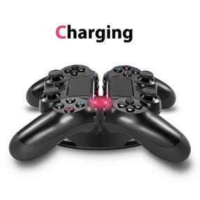 img 3 attached to 🎮 Power Up Your Gaming Experience with TNP PS4 Charging Station - Dual USB Charger Ports Dock Stand for Sony Playstation 4 PS4 Wireless Game Gaming Controller (Black)