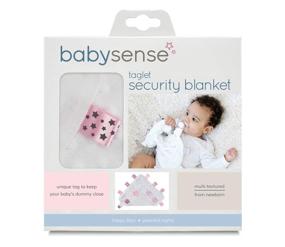 img 3 attached to 🍼 Baby Sense Taglet Security Blanket Lovey with Pacifier Tag - Soft, Soothing, Comfortable, Warm, Cozy - Unisex & Toddler - Durable & Machine Washable - Pink