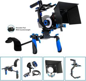 img 1 attached to 🎥 Complete Morros DSLR Rig Movie Kit: Shoulder Mount, Follow Focus, Matte Box, and More for DSLR Cameras and Video Camcorders