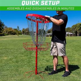 img 2 attached to 🎯 Portable Disc Golf Target - GoSports Regulation Basket with 24 Chains