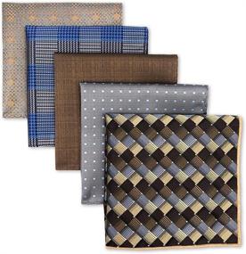 img 4 attached to SHLAX WING Pieces Assorted Handkerchiefs Men's Accessories for Handkerchiefs