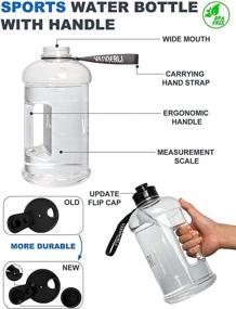 img 3 attached to 🚰 VENNERLI Portable Water Bottle with Handle - BPA-free, Large Half Gallon Capacity for Adults - Reusable 2 Liter Water Jug Ideal for Hiking, Fitness, Travel, Camping, Cycling