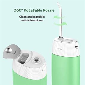 img 2 attached to 🚿 Portable Cordless Water Flosser by Lächen - Rechargeable Mini Dental Oral Irrigator for Clean Teeth with 3 Modes - IPX7 Waterproof - Ideal for Home, Travel, Office, Braces, Bridges - Perfect Gift for Oral Care