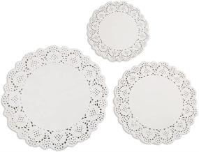 img 4 attached to 🎉 Enhance Your Party Decor with DECORA 180-Piece White Round Paper Lace Doilies for Birthdays and Weddings
