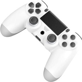 img 4 attached to 🎮 Wiv77 PS4 Wireless Controller with Charging Cable and 800 mAh Battery, Remote/Gamepad/Mando Compatible with PS4, Gift for Kids/Men/Girls, Glacier White, 2021 Release, New