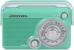 img 3 attached to 📻 Studebaker SB2002TE Portable AM/FM Radio: Teal/White with Headphone & Aux-in Jacks