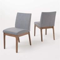 🪑 стильные и универсальные обеденные стулья christopher knight home kwame: набор 2 шт. в темно-сером цвете. логотип