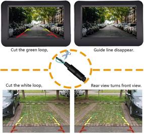 img 2 attached to 🚗 Универсальная автомобильная камера заднего вида: Камера Hd с широким углом обзора 170° на номерной знак, водонепроницаемая Ip69 и четким ночным видением - включает в себя разъем RCA Cable.