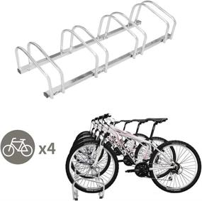 img 4 attached to 🚲 Securely Store and Organize 4 Bicycles with Adjustable Rack for Parking Garage