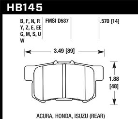 img 1 attached to Hawk Performance HP Plus Brake Pad HB145N.570