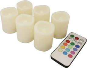 img 4 attached to 🕯️ EcoGecko Set of 6 Remote Controlled Color Changing Votive Candles for Indoor/Outdoor Use - Includes Batteries