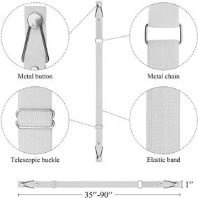 img 2 attached to 🛏️ Ремни-зажимы ACEDÉCOR для простыней, крепления для облегченных простыней, удерживаются на месте, держатели для матрасов для кроватей всех размеров, белые