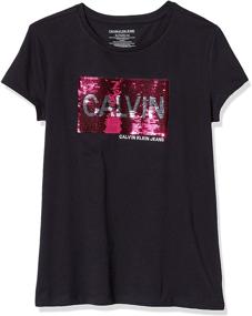 img 2 attached to 👗 Познакомьтесь с модной одеждой для девочек Calvin Klein Flippable Camelia 10 - идеальное сочетание стиля и комфорта!