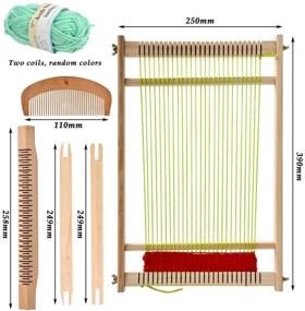 img 3 attached to 🧵 FOCCTS Large Wooden Multi-Craft Weaving Loom Frame - 9.84 x 15.35 x 1.3 inch, Tapestry Loom for Creative DIY Weaving Art - Ideal for Kids, Beginners, and Experts - Pre-Warped for Quick Start