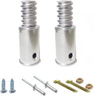 🔧 metal threaded handle tips for 3/4" (0.8") wood or metal poles - ultra threaded tip repair kit - 2 pieces - aluminum logo