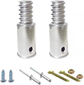 img 4 attached to 🔧 Metal Threaded Handle Tips for 3/4" (0.8") Wood or Metal Poles - Ultra Threaded Tip Repair Kit - 2 Pieces - Aluminum