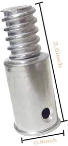 img 3 attached to 🔧 Metal Threaded Handle Tips for 3/4" (0.8") Wood or Metal Poles - Ultra Threaded Tip Repair Kit - 2 Pieces - Aluminum