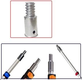 img 1 attached to 🔧 Metal Threaded Handle Tips for 3/4" (0.8") Wood or Metal Poles - Ultra Threaded Tip Repair Kit - 2 Pieces - Aluminum