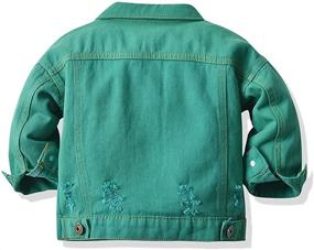 img 3 attached to 👶 Denim Jacket for Toddler Kid Baby Boys Girls - Button Down Jeans Coat Cowboy Overcoat with Long Sleeve, Basic Hoodie Casual Outwear