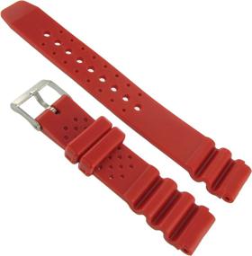 img 1 attached to Enhanced Rubber Sport Watch Strap: Discover the Best in Comfort and Durability