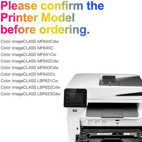 img 3 attached to 🖨️ Uniwork Canon 054H Toner Cartridge Replacement - Compatible with Laserjet Color Image Class MF644Cdw LBP622Cdw MF642Cdw MF640C MF641Cw LBP620 Printer Tray - 4 Pack