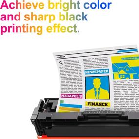 img 1 attached to 🖨️ Uniwork Canon 054H Toner Cartridge Replacement - Compatible with Laserjet Color Image Class MF644Cdw LBP622Cdw MF642Cdw MF640C MF641Cw LBP620 Printer Tray - 4 Pack