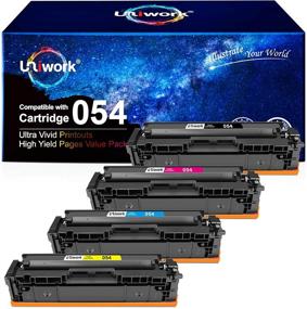 img 4 attached to 🖨️ Uniwork Canon 054H Toner Cartridge Replacement - Compatible with Laserjet Color Image Class MF644Cdw LBP622Cdw MF642Cdw MF640C MF641Cw LBP620 Printer Tray - 4 Pack