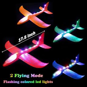 img 3 attached to ✈️ Sparkling Fun: MIMIDOU Flashing Illuminated Colored Airplane