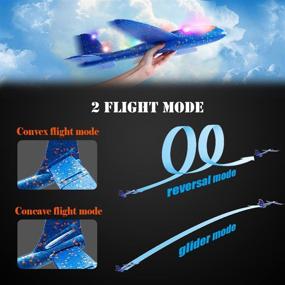 img 2 attached to ✈️ Sparkling Fun: MIMIDOU Flashing Illuminated Colored Airplane