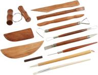 enhanced pottery tool set - 12-piece deluxe kit with storage canister by jack richeson logo