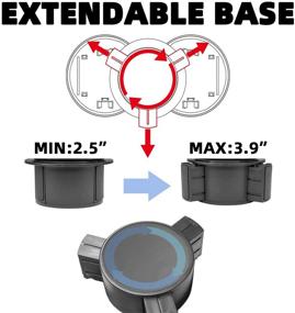 img 2 attached to 🚗 iSaddle Car Cup Holder Extender - Регулируемая крепежная основа для разделителя слота для чашек 1-2, органайзер-экспандер - подходит для автомобиля, лодки, грузовика, дома на колесах - подходит для стандартных напитков, бутылок с водой.