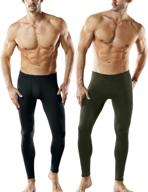 🔥 tsla men's thermal underwear pants: heated fleece lined long johns leggings for winter base layer bottoms logo