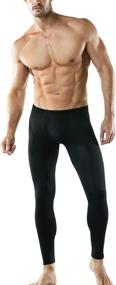 img 1 attached to 🔥 TSLA Men's Thermal Underwear Pants: Heated Fleece Lined Long Johns Leggings for Winter Base Layer Bottoms