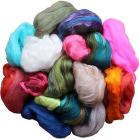 img 4 attached to 🧶 Premium Assorted Merino Roving Ends & Mixed Fiber Waste - Ultimate Bulk Top Fiber for Felting, Spinning & Blending