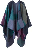 🧣 khaki urban coco womens poncho 1 - scarves & wraps for women's accessories logo