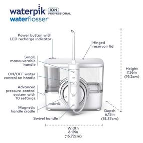 img 1 attached to 🚿 Waterpik ION Professional: Portable Cordless Water Flosser Teeth Cleaner – Rechargeable, White, 1 Count