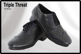 img 3 attached to 👞 Miller & Ben Triple Threat Tap Shoes: Unleash Your Inner Rhythm with All Black Professional Tapping Excellence