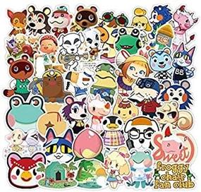 img 3 attached to 🦝 Set of 100 Cute Animal Crossing Vinyl Stickers for Water Bottles, Popular Game Decals, Waterproof Stickers for Party Favors, Laptops, Luggage, Diary, etc.