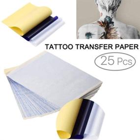 img 3 attached to 🎨 H88 Tattoo Transfer Kits: Professional 25 Sheets A4 Carbon Tracing Paper for Ink Stencils