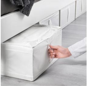 img 2 attached to 📦 Ящик для хранения под кроватью IKEA Skubb White, 2 штуки: Организуйте и максимизируйте пространство под кроватью!