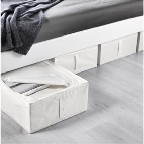 img 1 attached to 📦 Ящик для хранения под кроватью IKEA Skubb White, 2 штуки: Организуйте и максимизируйте пространство под кроватью!