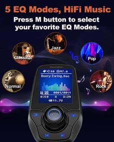 img 3 attached to GUANDA Bluetooth FM Transmitter Kit with Color Display, Handsfree Calls, AUX and USB Charger - Compatible with All Smartphones and Audio Players