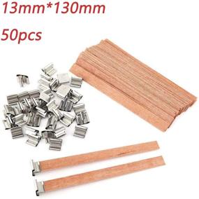 img 4 attached to 🕯️ 50Pcs Natural Wood Candle Wicks: Eco-Friendly Wick with Sustainer Tab for DIY Craft Candle Making Supplies